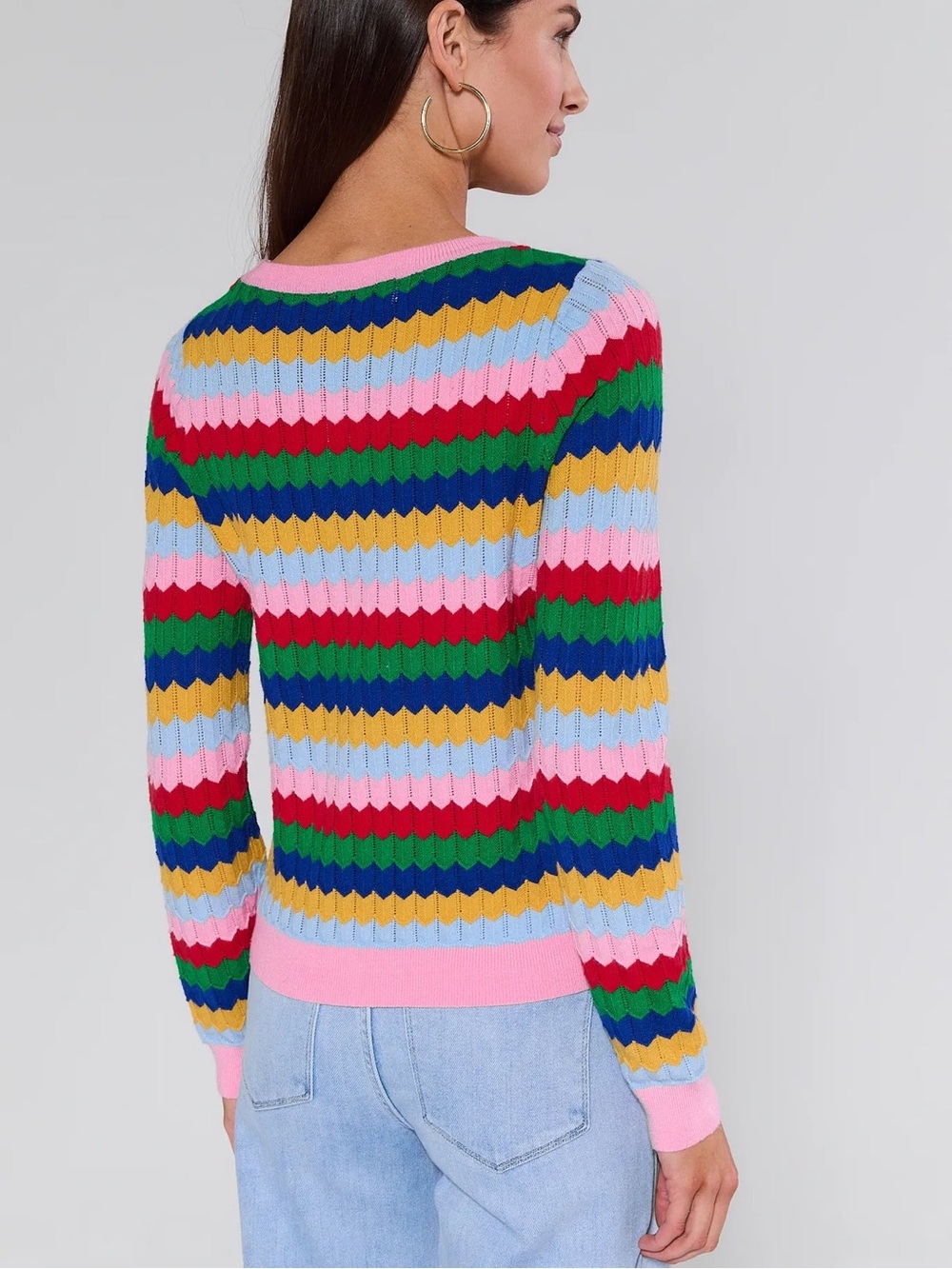 Avara Mandy Multi Striped Knit Sweater Size M - Picture 4 of 10